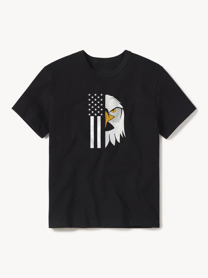 American Flag Bald Eagle T-Shirt | Black