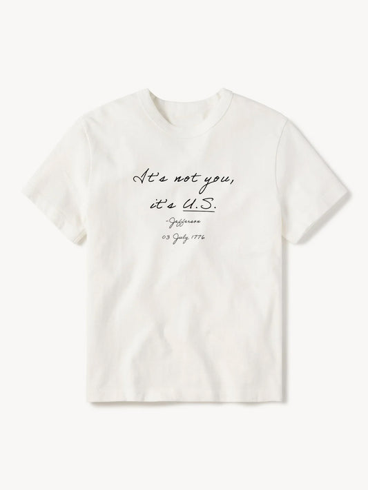 Thomas Jefferson "It's Not You, It's Us" T-Shirt | White