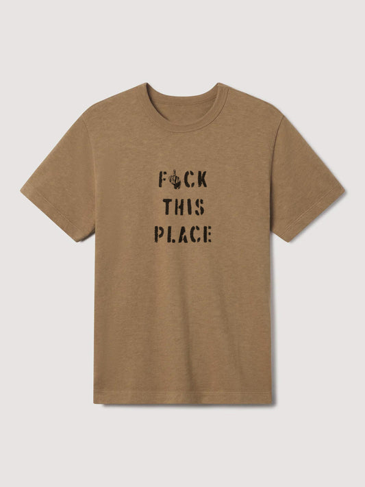 F*** This Place T-Shirt | Coyote Brown